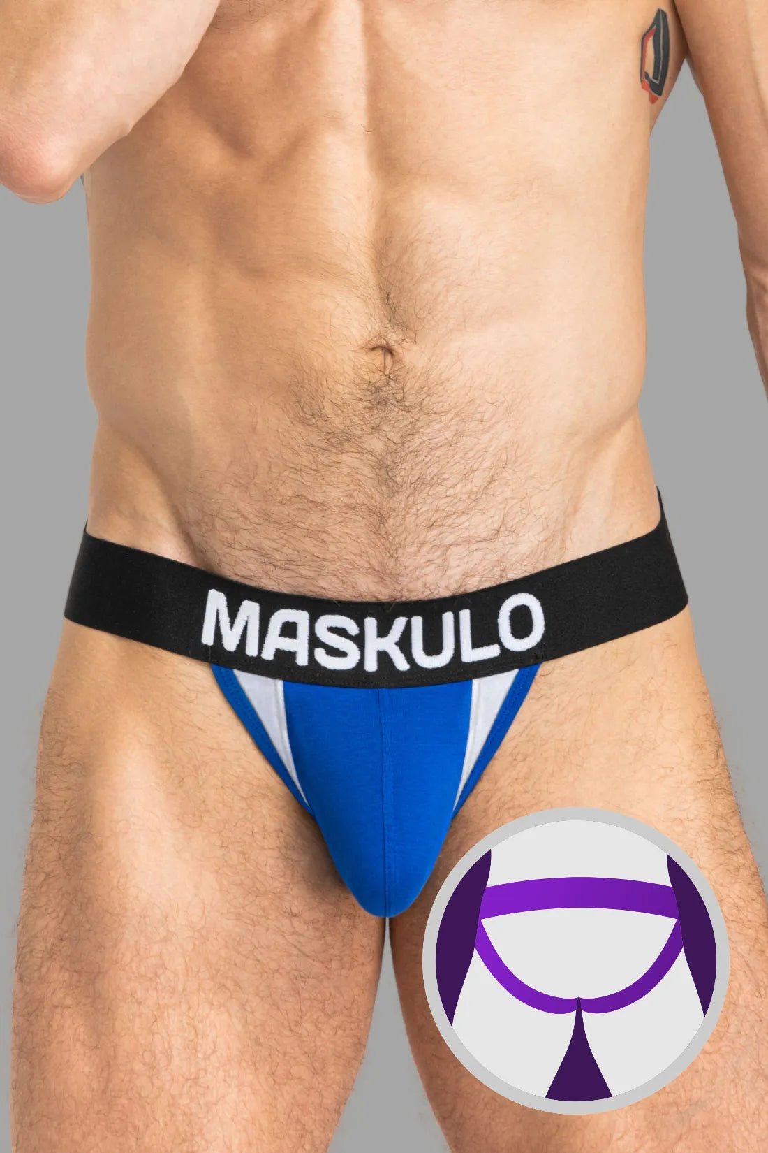 Captain - A Jock O - INSIDE - POUCH. Blue and Black - Maskulo - MJS155 - Y2 - Maskulo Global (EU) Store