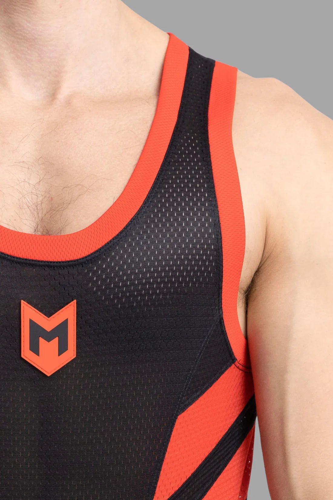 Skulla. Mesh Tank Top. Black and Red - Maskulo - MTP102 - Y4 - Maskulo Global (EU) Store