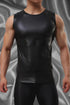 Rod Steelbod Sleeveless Top. Black PU Leather - Maskulo - MTP176 - Y5 - Maskulo Global (EU) Store