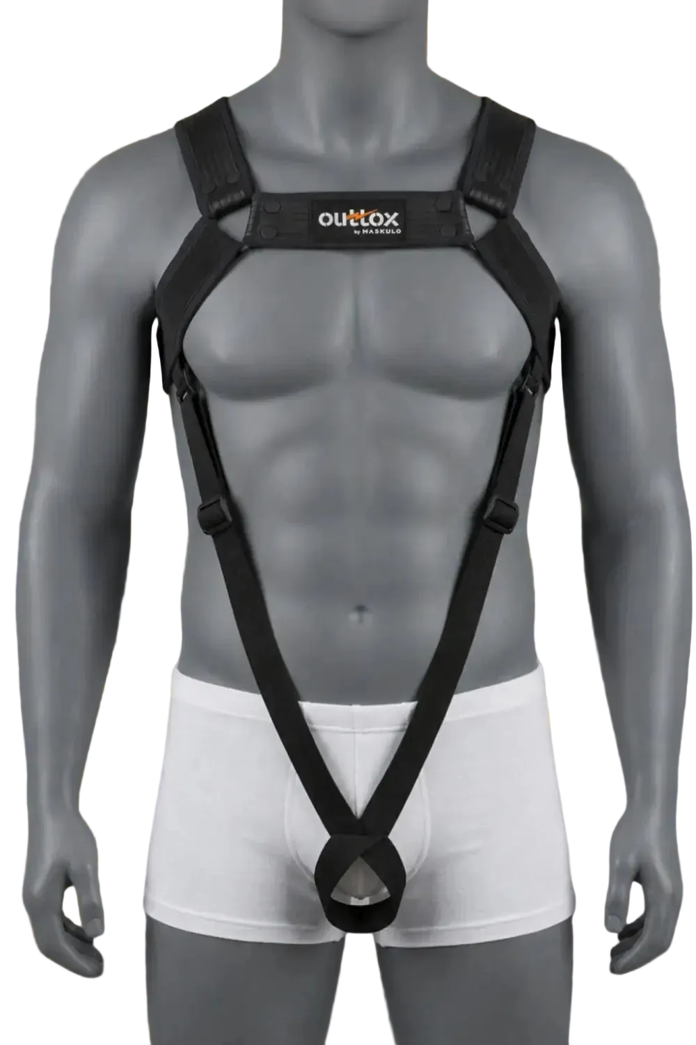 Outtox Body Harness with Snaps. Black