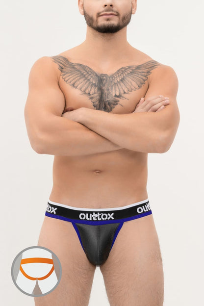 Outtox. Jock with Snap Codpiece. Black+Blue &