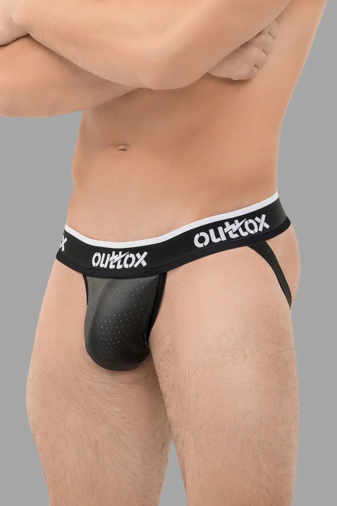 Outtox. Jock with Snap Codpiece. Black - Outtox - XJS107 - Y4 - Maskulo Global (EU) Store