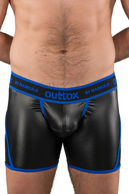 Outtox by Maskulo. Wrapped Rear Shorts with Snap Codpiece. Blue - Outtox - XSH114 - Y2 - Maskulo Global (EU) Store