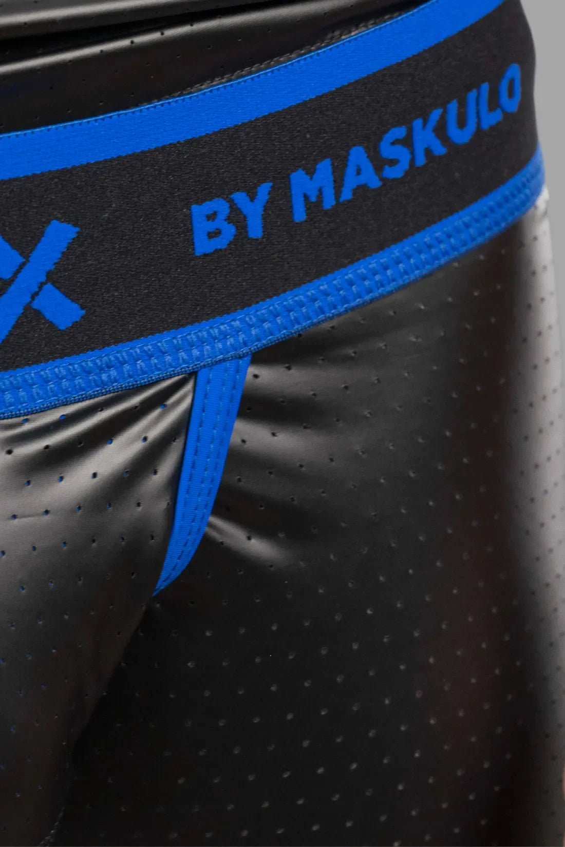 Outtox by Maskulo. Wrapped Rear Shorts with Snap Codpiece. Blue - Outtox - XSH114 - Y2 - Maskulo Global (EU) Store