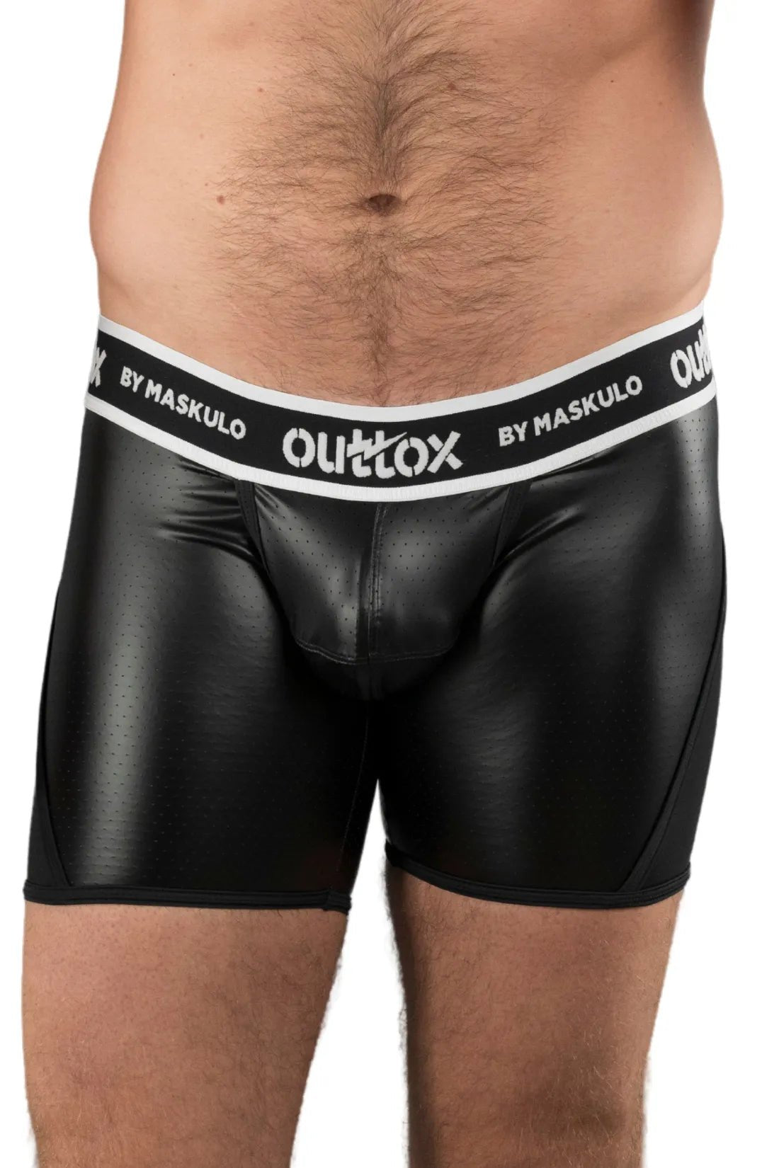 Outtox by Maskulo. Wrapped Rear Shorts with Snap Codpiece. Black - Outtox - XSH117 - Y1 - Maskulo Global (EU) Store