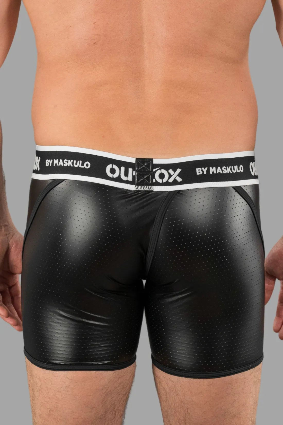 Outtox by Maskulo. Wrapped Rear Shorts with Snap Codpiece. Black - Outtox - XSH117 - Y1 - Maskulo Global (EU) Store