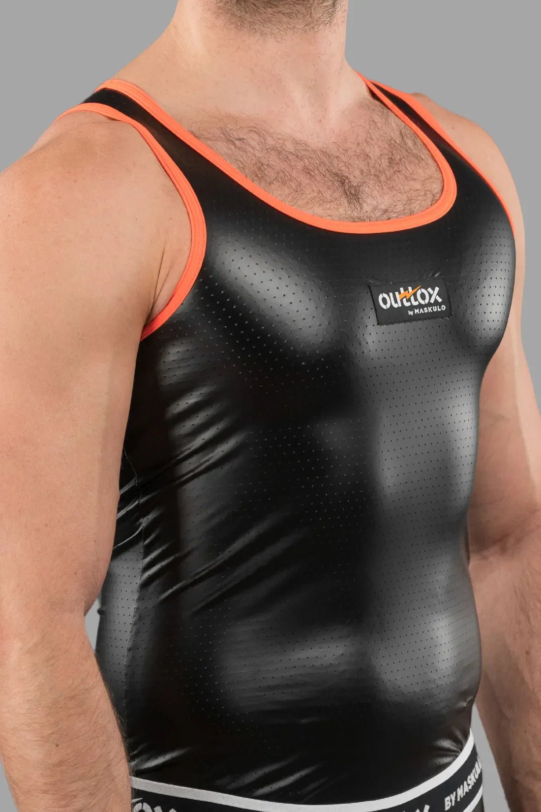 Outtox by Maskulo. Tank top. Black and Orange - Outtox - XTP103 - Y1 - Maskulo Global (EU) Store