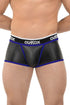 Outtox. Open Rear Trunk Shorts with Snap Codpiece. Black and Blue - Outtox - XTR105 - Y2 - Maskulo Global (EU) Store