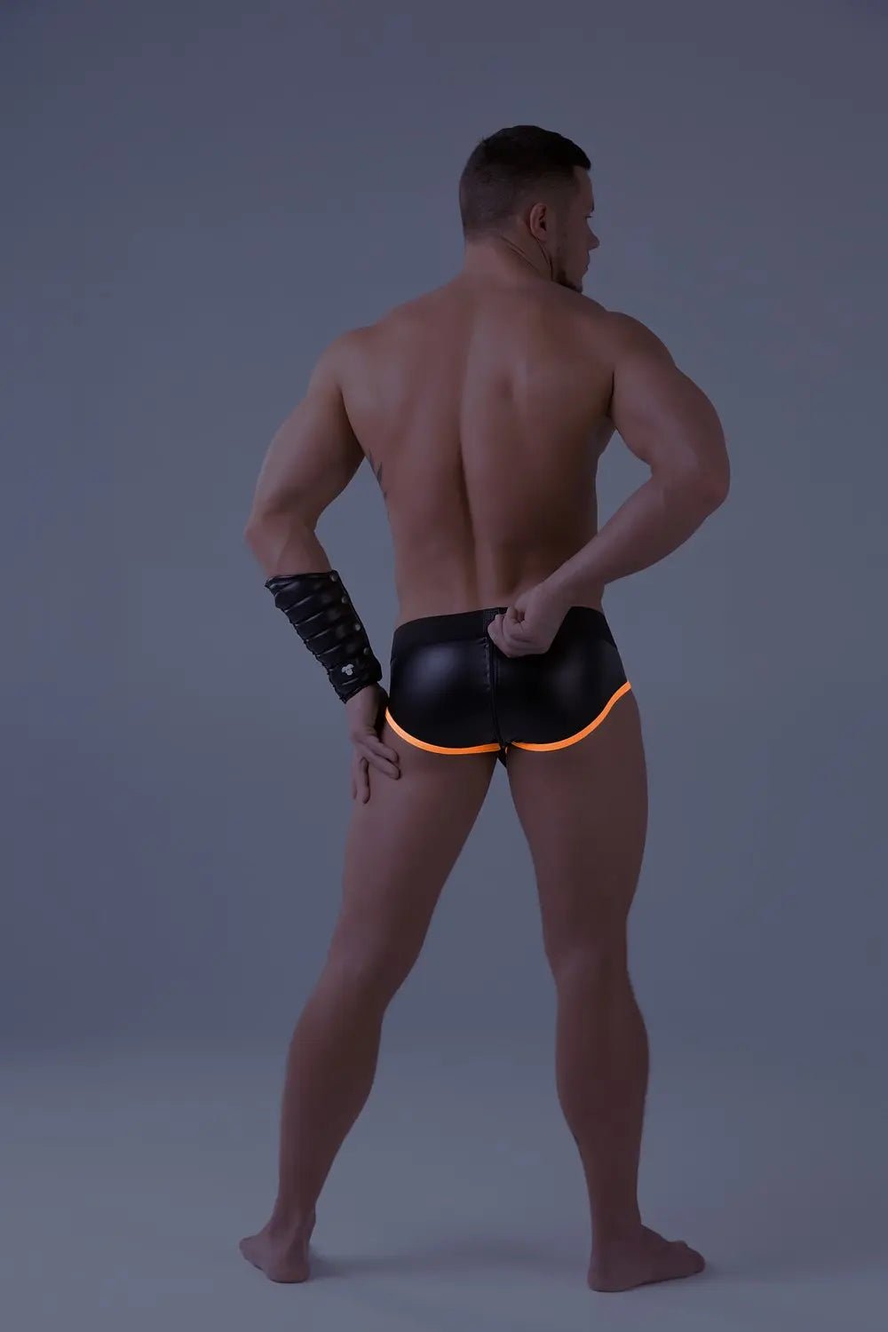 Youngero. Briefs. Mesh Codpiece. Zippered Rear. Orange Neon - Maskulo - MBR161-Y1 - Maskulo EU Global Online Store