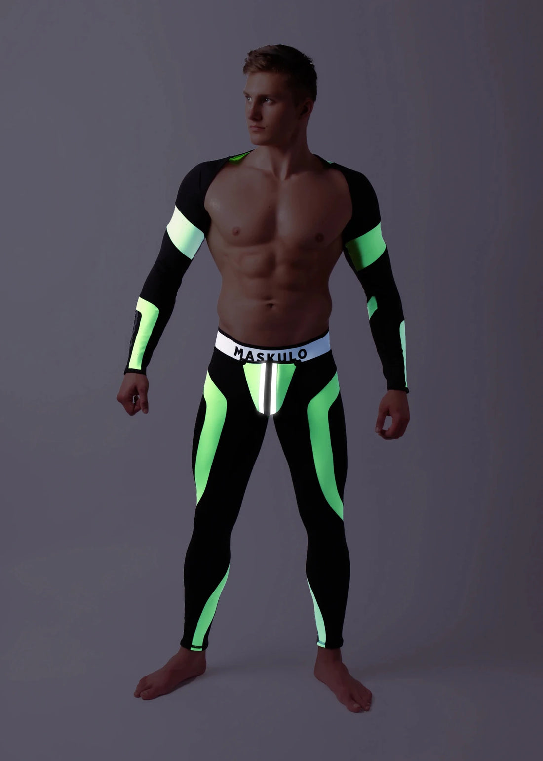 Youngero. Crop Top. Long Sleeves. Green Neon - Maskulo - MTP157-Y1 - Maskulo EU Global Online Store