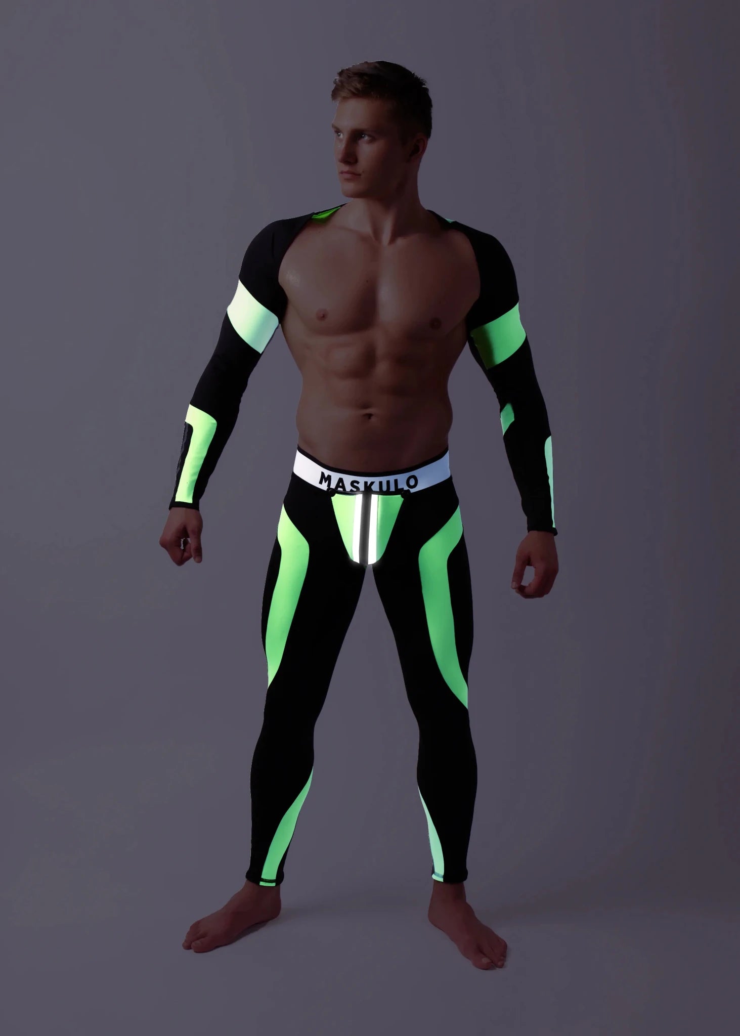 Youngero. Crop Top. Long Sleeves. Green Neon - Maskulo - MTP157-Y1 - Maskulo EU Global Online Store