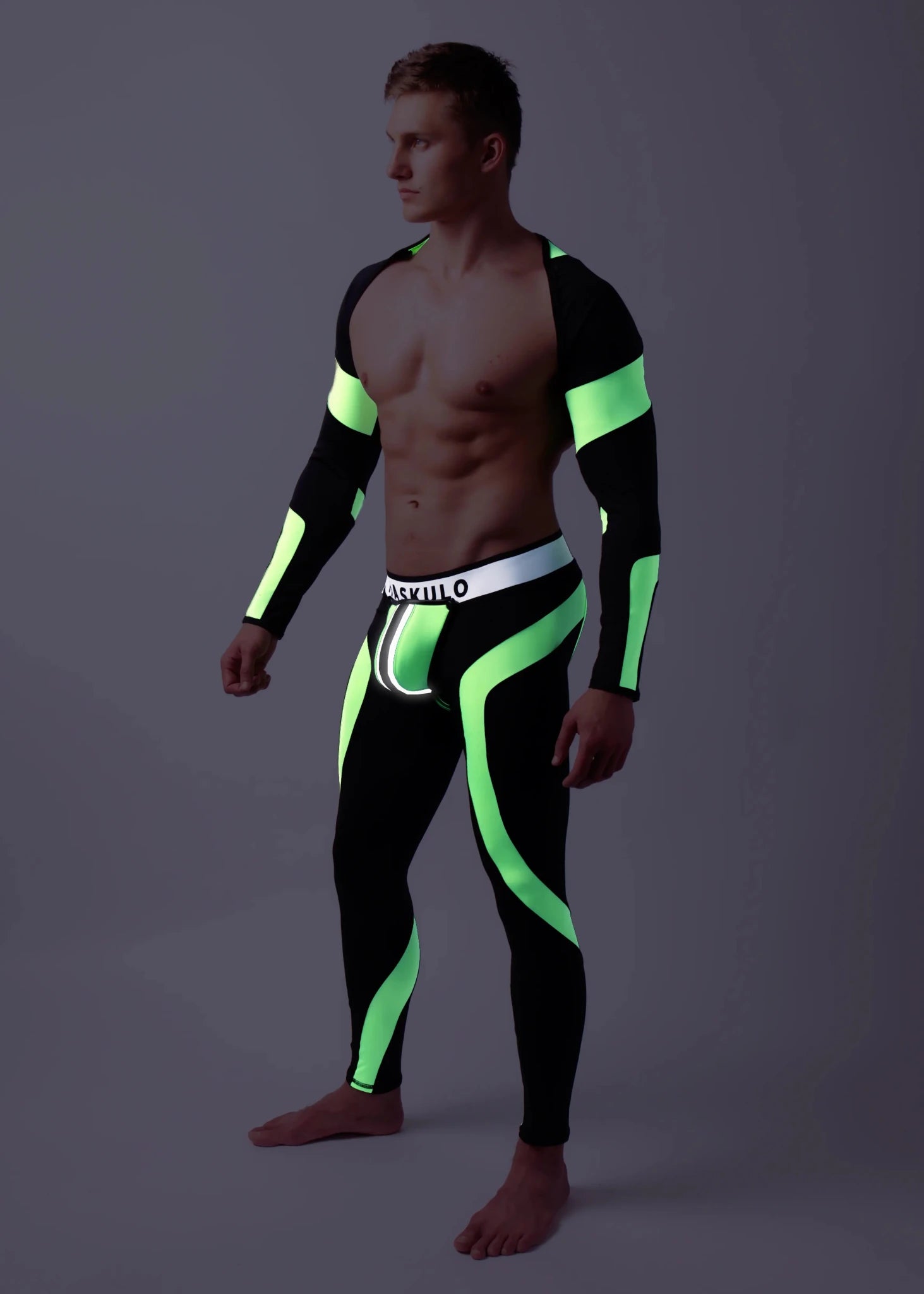 Youngero. Crop Top. Long Sleeves. Green Neon - Maskulo - MTP157-Y1 - Maskulo EU Global Online Store