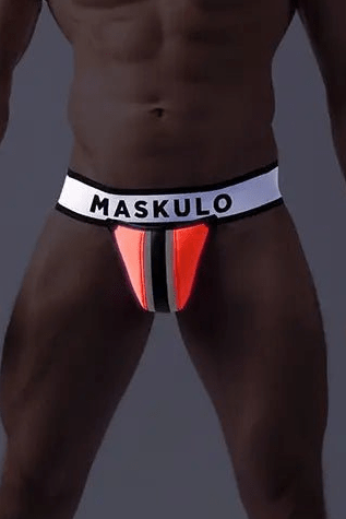 Youngero Jockstrap with detachable codpiece. Orange Neon - Maskulo - MJS179-Y1 - Maskulo EU Global Online Store