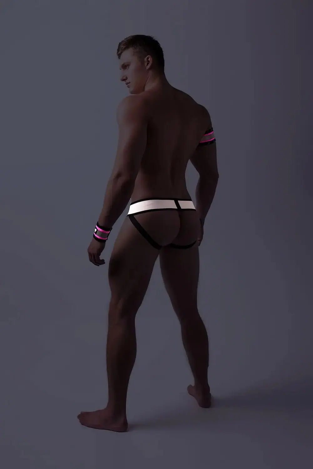 Youngero. Jockstrap with detachable codpiece. Pink Neon - Maskulo - MJS180-Y1 - Maskulo EU Global Online Store